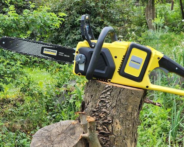 Мощная цепная пила на аккумуляторах: обзор Karcher CNS 36