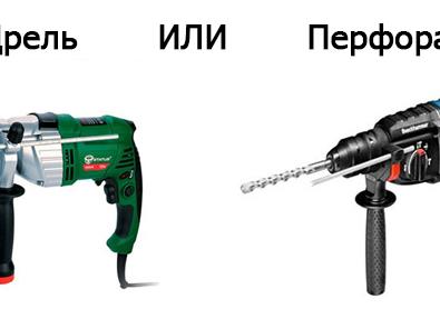 Отличие перфоратора от ударной дрели